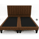 thumbnail image 1 of Base Cama premium 2 plazas, color café, respaldo lineal, base dividida, 1 of 2