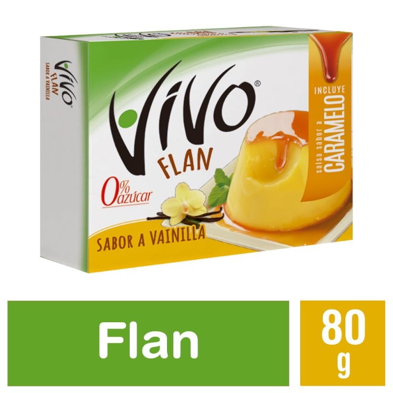 Flan Vainilla Con Caramelo 80 g Vivo