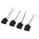 thumbnail image 5 of 4 piezas h4 faro antiniebla extensión de luz 3 enchufes hembra lámpara del arnés, 5 of 5