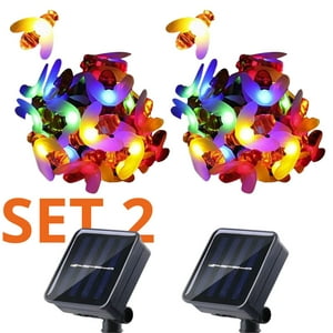 Genérico - Set 2 Guirnalda Solar Abejas Rgb Led Decoracion 5 Metros