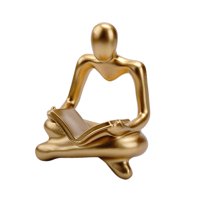 Magideal - Estatua De Abstracto De Estilo Nórdico, Figurita Artesanal, Escultura De Adorno Decorativa Coleccionable Para Decoraciones De Mesa Para Sala , Dorado