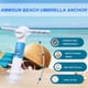 thumbnail image 3 of Sombrilla de playa Sand Anchor AMMSUN Heavy Duty blanca, 3 of 8