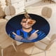thumbnail image 4 of Lautaro Martínez theme Fitted Round Tablecloths Elastic Edged Table Covers Waterproof Table Cloth For Kitchen Holiday Party Tables Decor 120cm, 4 of 6
