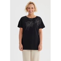 Fashionspark - Polera Mujer Cuello Bote Negro- Ll