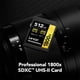 thumbnail image 2 of Tarjeta de memoria Lexar GOLD Series Professional 1800x de 512 GB, 2 of 8