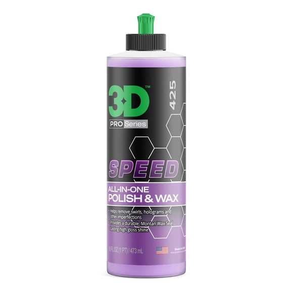Eliminador de arañazos Car Polish & Wax 3D Speed, todo en uno, 473 ml