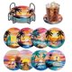 thumbnail image 1 of Set de posavasos Yanfairy, 8 unidades, Beach Moon, DIY, 10 cm, 1 of 7