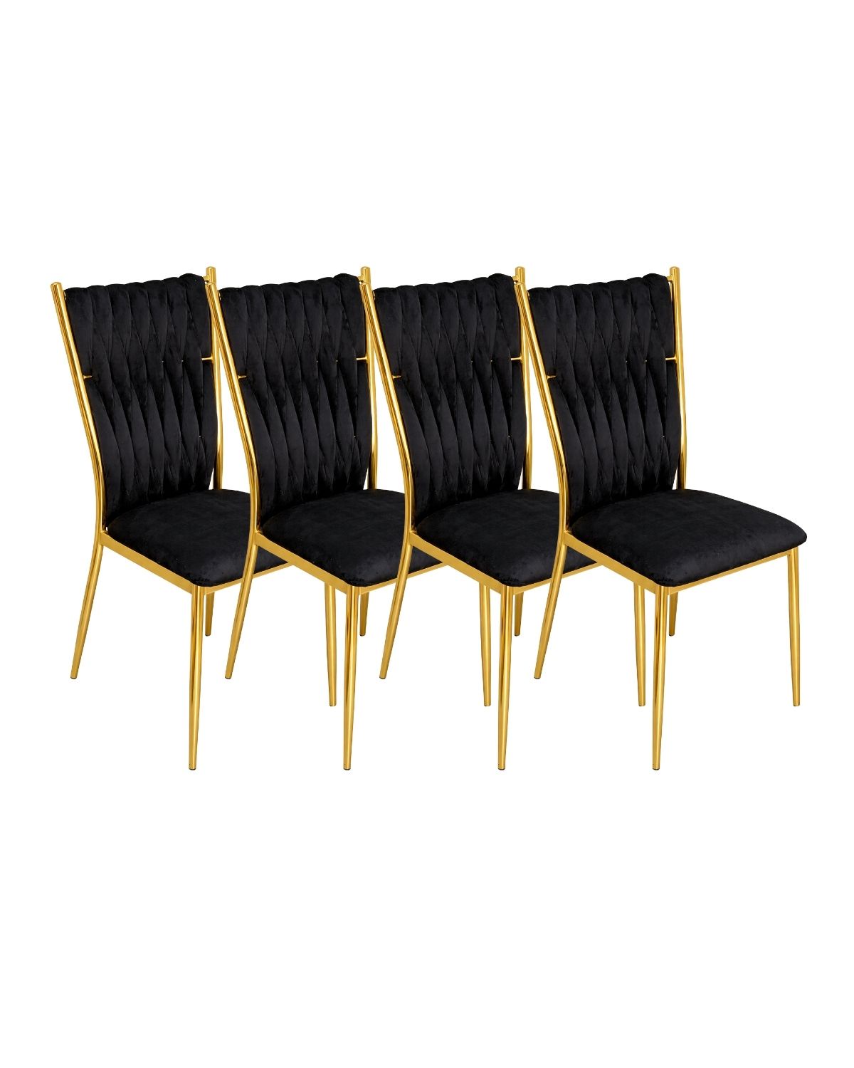 Habita2 Chile - Pack 4 Sillas Tejidas Para Comedor Arthur - Negro