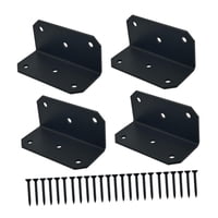 Bothyi - Soporte En L De Ángulo Recto Negro De 90 Grados Para Estantería, Sillas Y Escritorios (Juego De 4)