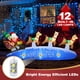 thumbnail image 4 of Trineo Inflable Navideño De Papá Noel Con Renos De 10 Pies Azul, 4 of 7