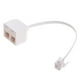 thumbnail image 3 of rj11 jack 2 way outlet teléfono modular modular splitter adapter 6p4c, 3 of 3