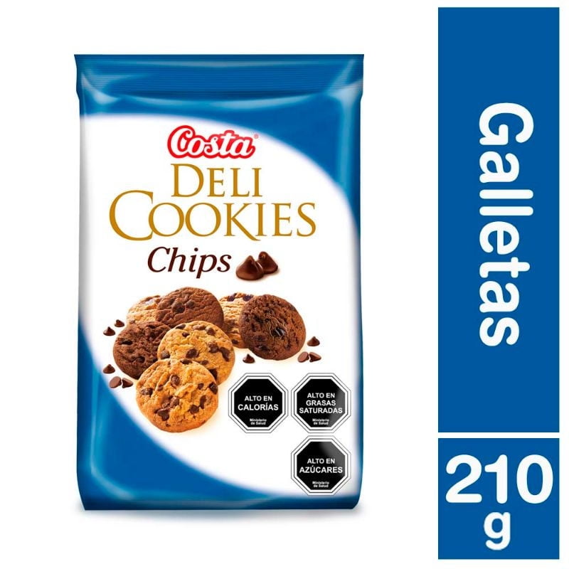Galletas Deli Cookie Chips Bolsa 210 g Costa