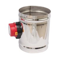 Magideal - Válvula De Compuerta De Conducto De Aire Eléctrica Fabricada En Acero Inoxidable 201, Compuerta De Volumen Motorizada, Accesorio Para Sistemas De Equi Diámetro Exterior De 200 Mm Ca 24 V