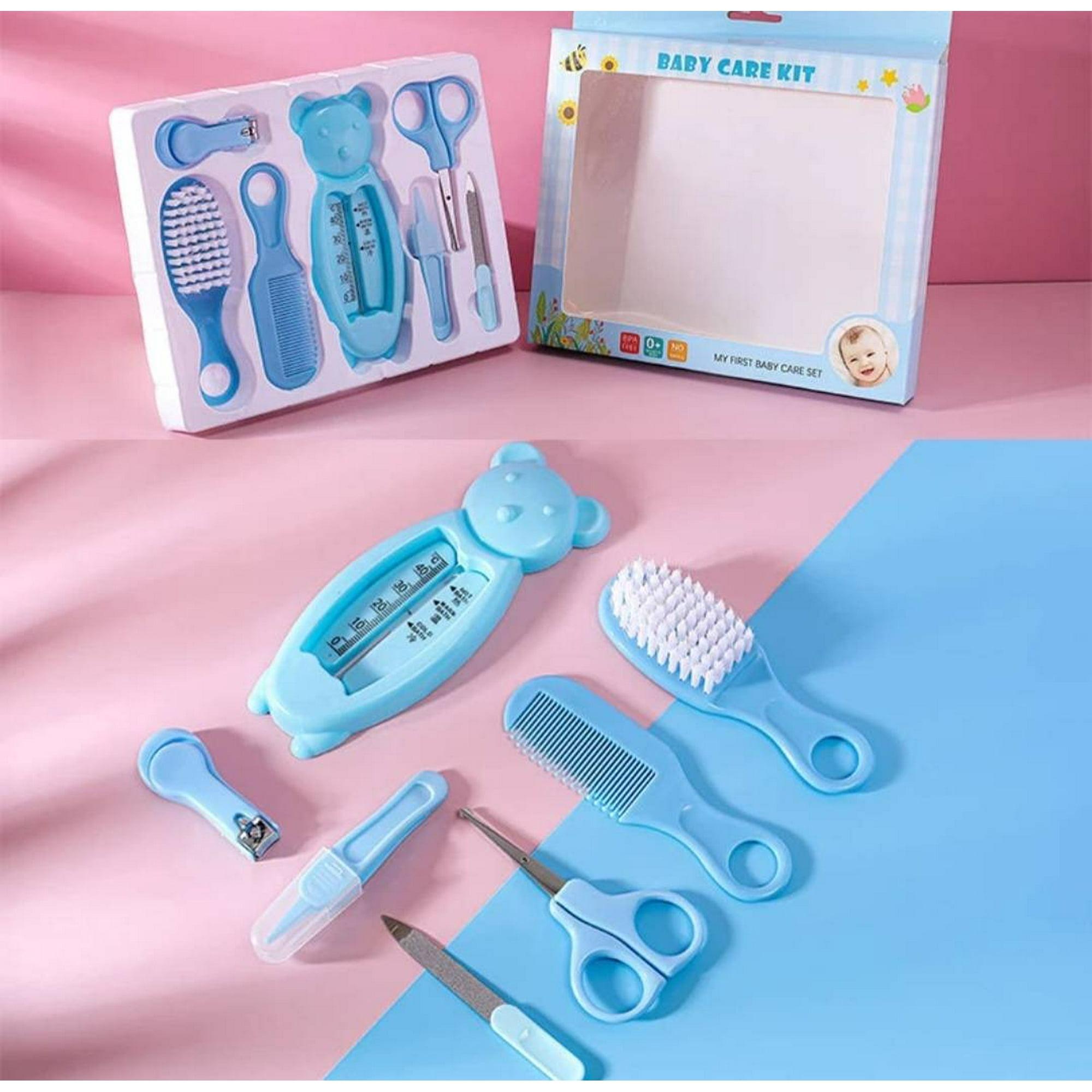 Mundo Eve - Set Cuidado Para Bebe Celeste 7 Piezas