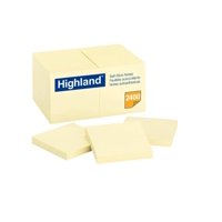 Sticky Notes 3M Highland, 7,6 X 7,6 Cm, Color Amarillo, Juego De 24 Unidades (6549-24)
