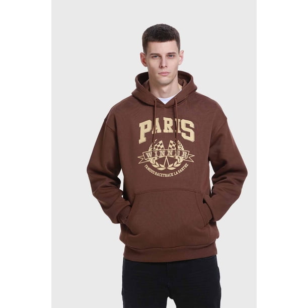 Polerón Hombre Print College Chocolate - ll