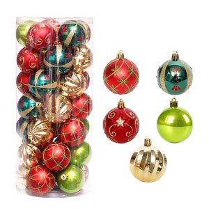 Bothyi - Bolas De Navidad Colgantes Bolas De Decoración Colgante Para Exteriores 30 Piezas De Oro