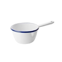 Cacerola Con Mango Acero Esmaltado Blanco Y Azul 10Cm Ibili
