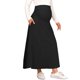 thumbnail image 4 of INSPIRE CHIC Falda de Maternidad con Bolsillos Sobre el Vientre Maxi de Cintura Alta Línea A Sólida Elástica Falda de Trabajo Elástica Ropa de Oficina Grande Negra, 4 of 6