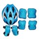thumbnail image 2 of 7pcs Bike Skateboard Patinaje Equipo De Protección Set Coderas Rodilleras Para Ni?os Azul Claro Blanco, 2 of 5