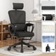 thumbnail image 3 of Silla de Oficina Premium Ergonómica con Reposacabezas Apoyabrazos Ajustables y Reposapiés Negra, 3 of 3