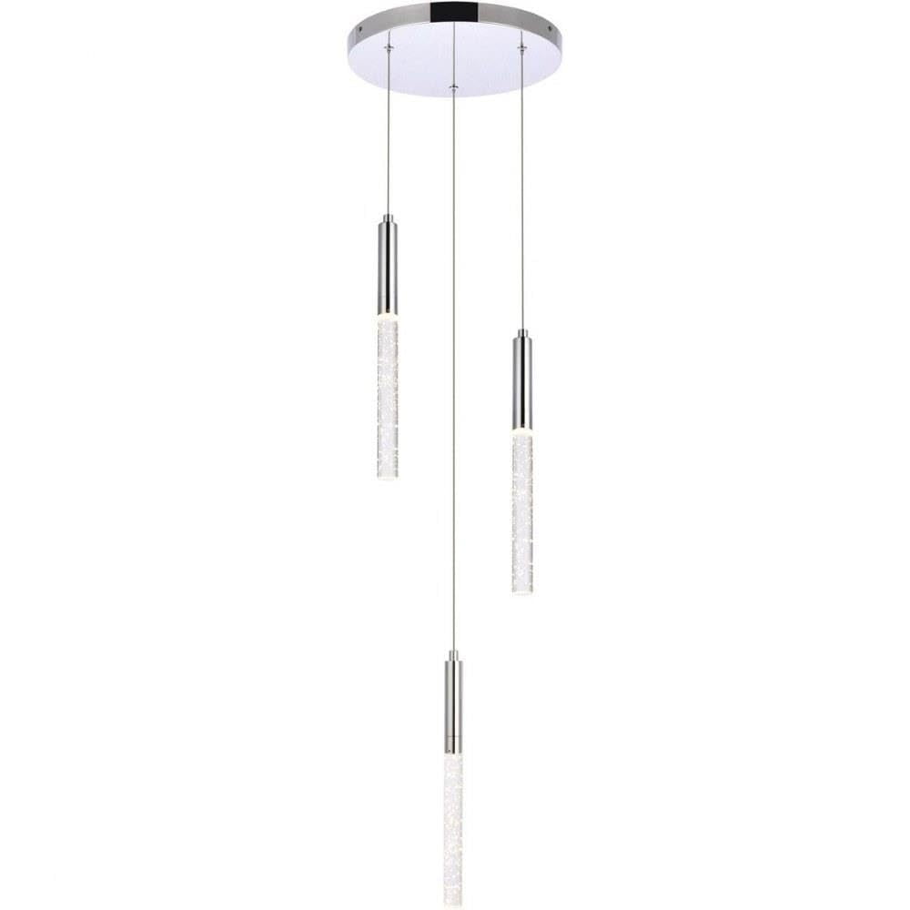 Lámpara Colgante Elegant Lighting Ruelle 3 Luces Cromo 120v