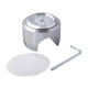 thumbnail image 1 of 1Pcs 7/8 "Impermeable Moto Manillar Reloj Reloj Aluminio Luminoso Blanco, 1 of 5