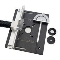 Magideal - Placa De Inserción De Mesa De Enrutador, Bancos De Tablero Abatible De Fresado De Madera, Valla Deslizante De Alta Resistencia, Placa De Montaje De In A Con Regla De Respaldo