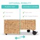 thumbnail image 3 of Archivador rodante Best Choice Water Hyacinth Natural, 3 of 7