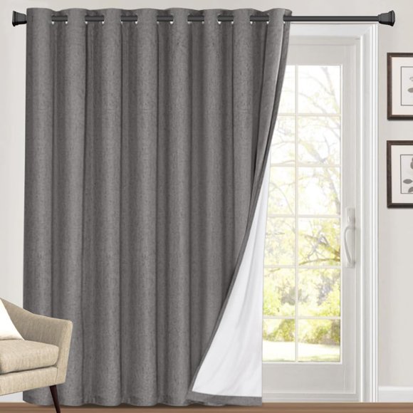 Cortinas PrinceDeco 100% Blackout 100" x 213 cm Gris Lino