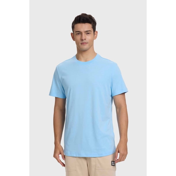 Polera Hombre Long Fit Básica Celeste - ll
