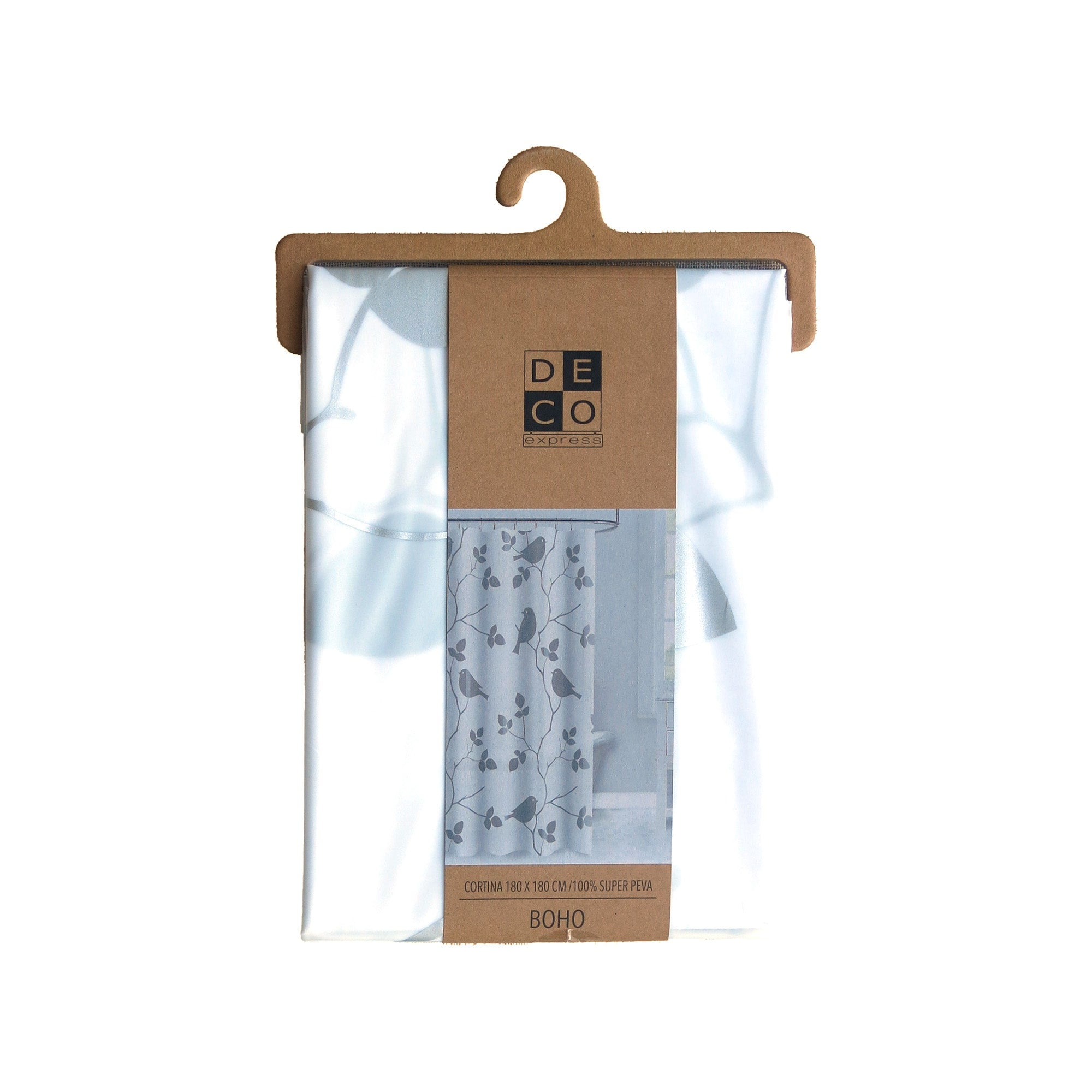 Decoexpress - Cortina Baño Peva Boho Impermeable 180x180 Cms