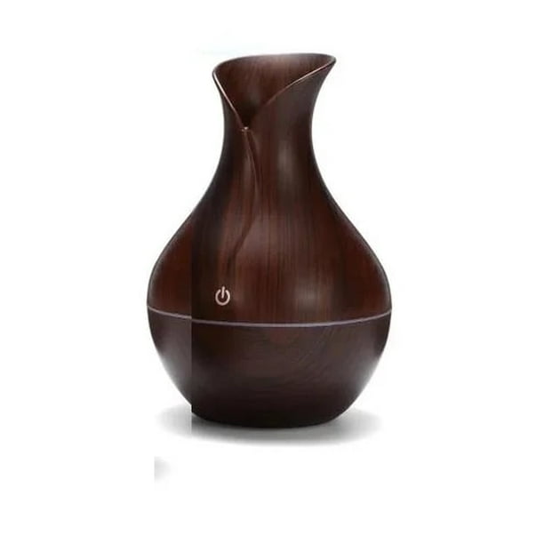 130ml Aromatherapy Air Humidifier Mute Household Wood Portable Ultrasonic Diffuser Wood Style Led