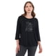 thumbnail image 1 of Polera Mujer Manga Larga Print Negro Corona, 1 of 5