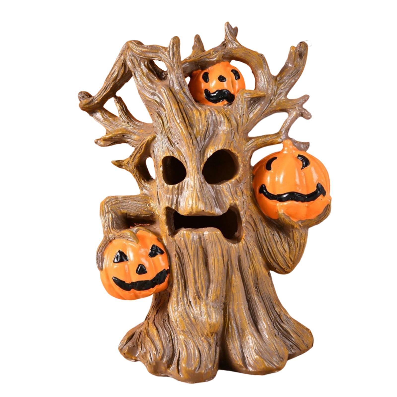 Magideal - Escultura De Monstruo De Calabaza Para Exteriores E Interiores, Arte Coleccionable, Decoración De Halloween, Estatua Para Estantería, Jardín, Granja,