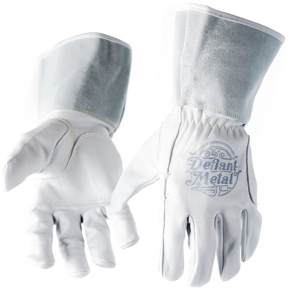 Guantes de soldadura Defiant Metal TIG premium de piel de cabra, talla grande