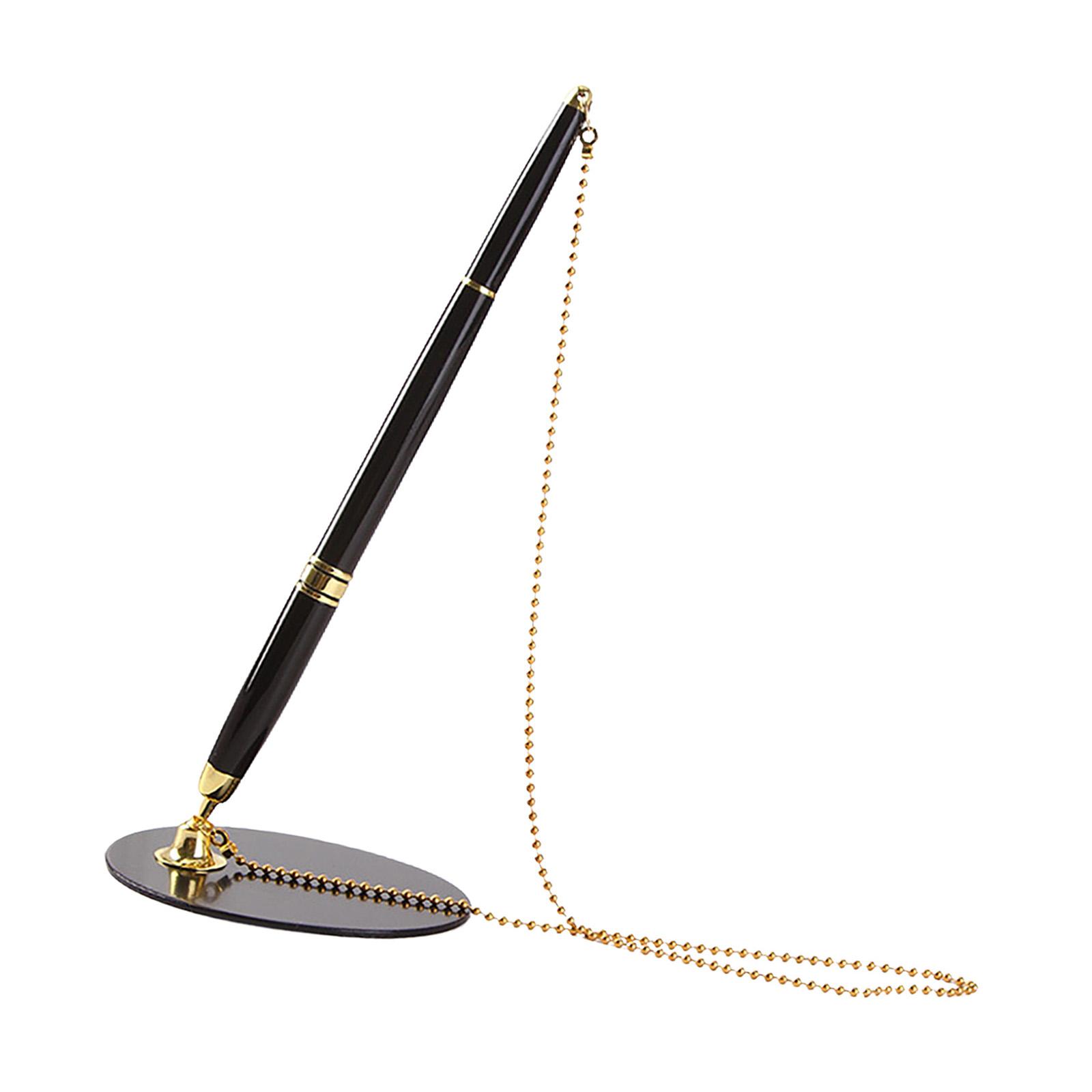 Magideal - Bolígrafo De Registro De Boda, Bolígrafo De Escritura Suave Con Base Redonda De De 0,5Mm, Bolígrafo De Autógrafo De Metal Elegante Para Bo , Dorado