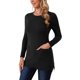 thumbnail image 4 of INSPIRE CHIC Suéteres de Manga Larga para Mujer, Blusas Túnica de Ajuste Suelto, Camisa Larga de Punto Casual con Bolsillos XL Negro, 4 of 6
