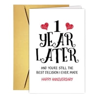 Tarjeta De Aniversario Rualove Happy 1St Anniversary For Him Her