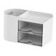 thumbnail image 1 of Organización De Lápices De Escritorio Con 2 Cajones Caja De Almacenamiento De Cosméticos Para Baño Blanco, 1 of 3