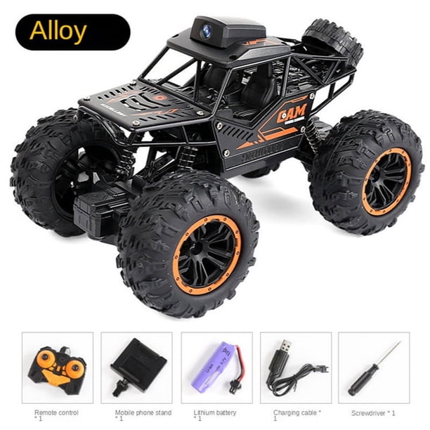 New RC Remote Control Electric Car With Camera, Alloy Remote Control Off-road Climbing Toy Car