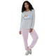 thumbnail image 1 of Pijama Mujer Largo Algodón Print Gris Corona, 1 of 5
