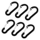 thumbnail image 2 of 6 piezas de aluminio D-Ring mosquetón Clip Spring Snap Hook llavero negro, 2 of 3