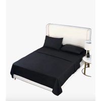 Atlas - Juego De Sábana Poli Algodón Negro