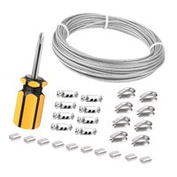 Magideal - Cuerda De Alambre De 2Mm, Cuerda Para Foto Multiusos, Tendedero, Cortina, Kits De Cables Resistentes Para Patio, Interior, Césped, Cubiertas De Granja 20M