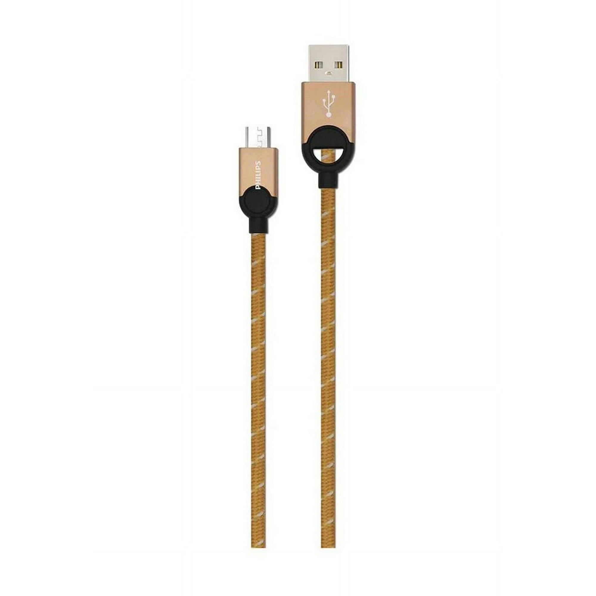 Philips - Cable Micro Usb 1.2 Mts Trenzado Gold