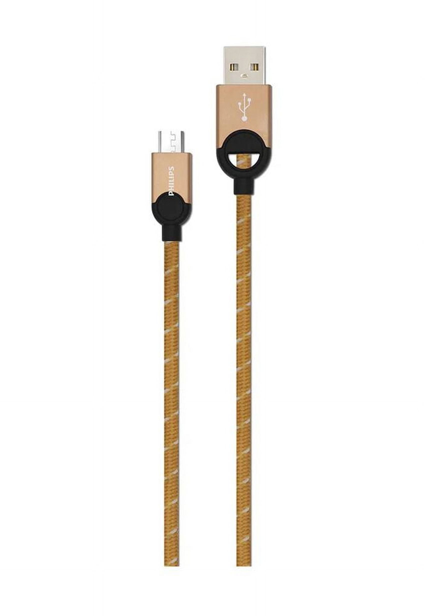 Philips - Cable Micro Usb 1.2 Mts Trenzado Gold