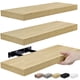thumbnail image 3 of Estantes Flotantes De Madera De Arce Paquete De 3 Montados En La Pared, 3 of 8