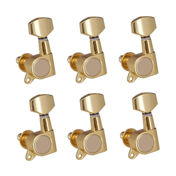 Clavijas de afinación de cuerda de guitarra cerrada de 6 piezas, botón de cuerda de guitarra popular eléctrica, perillas de cabezales de máquina para