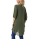 thumbnail image 3 of INSPIRE CHIC Blusa de Chifón para Mujer Manga 3/4 con Abertura Dobladillo Asimétrico Túnica Verde Militar L, 3 of 6
